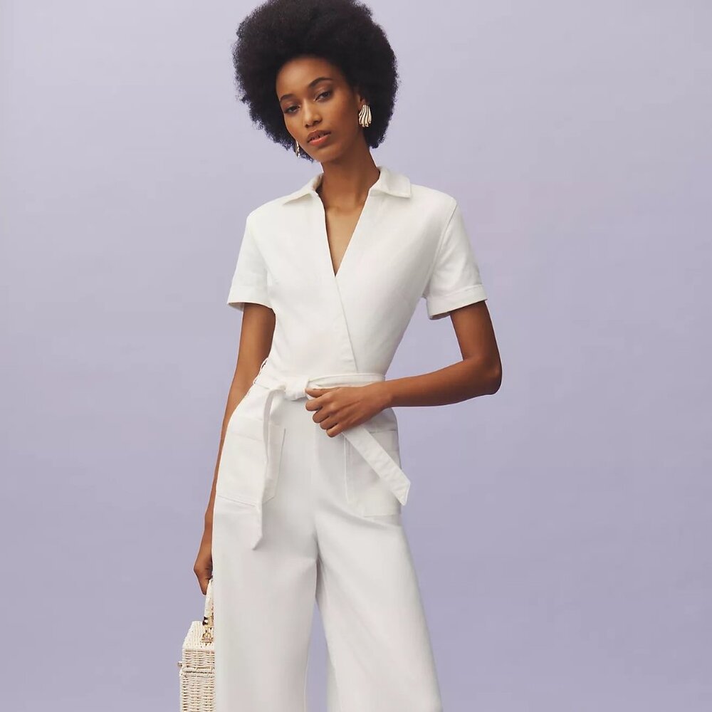 NWT Colette Flare Leg Jumpsuit by Maeve: Denim Edition